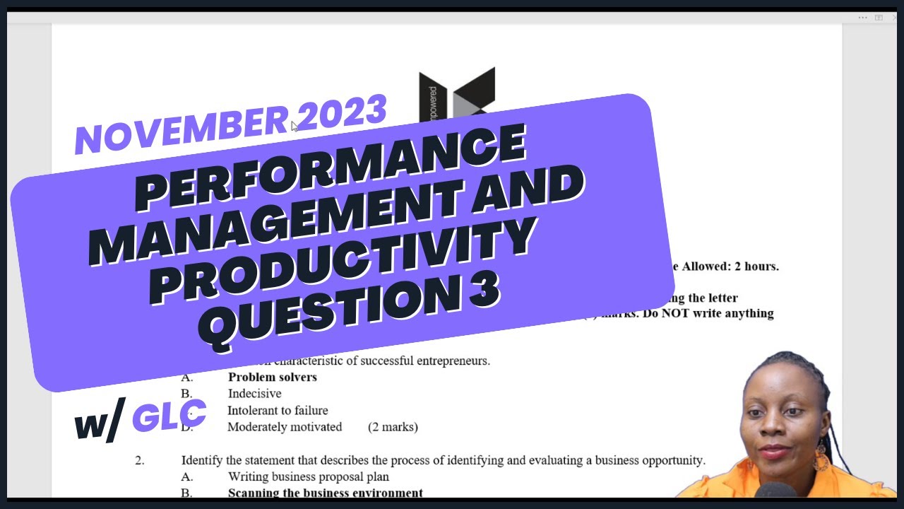 RCHRP 010 PERFORMANCE MANAGEMENT AND PRODUCTIVITY NOVEMBER 2023 Q3