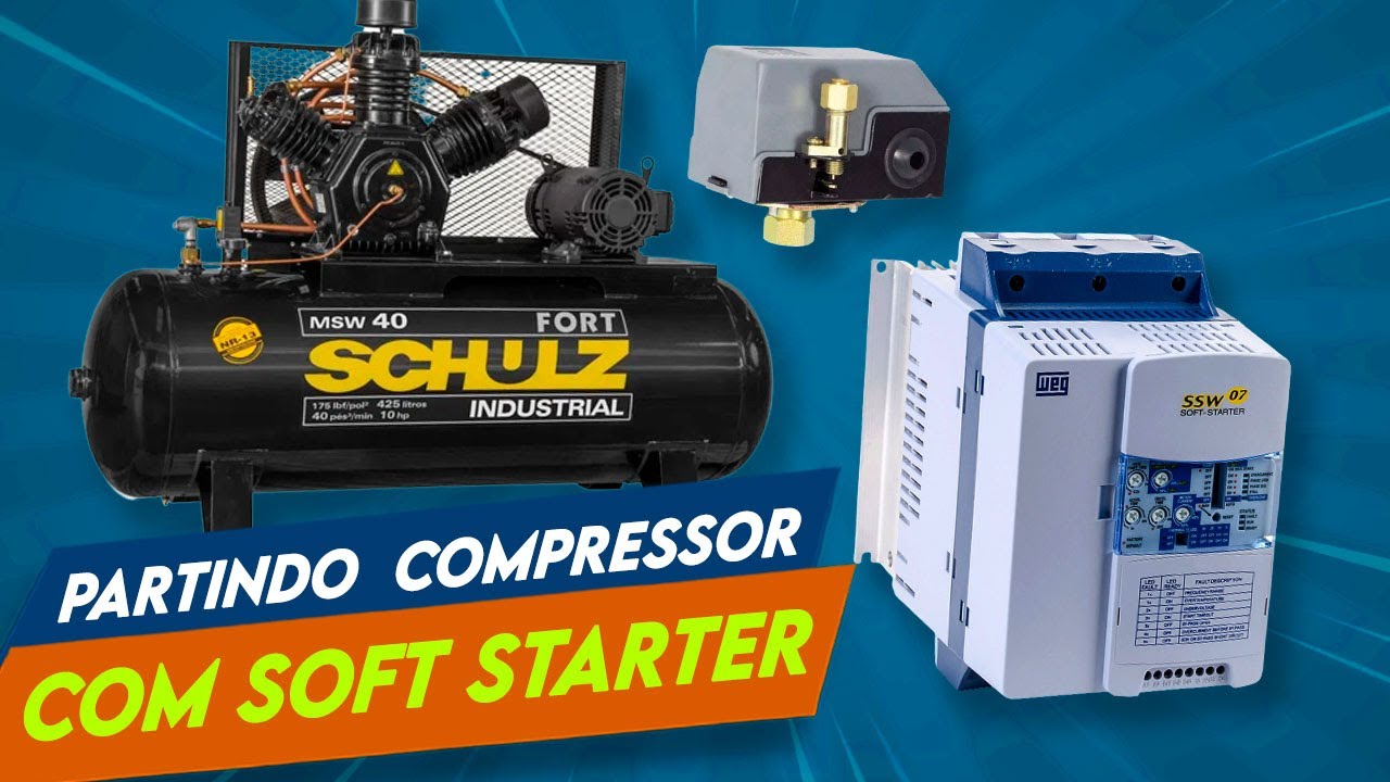 💡Partindo o COMPRESSOR com uma SOFT STARTER super FÁCIL