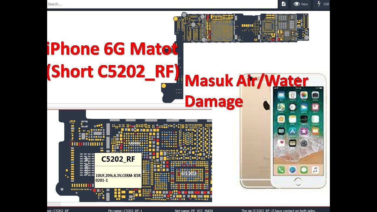 iPhone 6G Matot, Masuk Air /Water Damage (short C5202)
