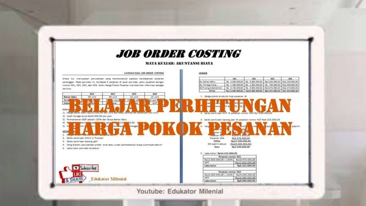 PERHITUNGAN HARGA POKOK PESANAN