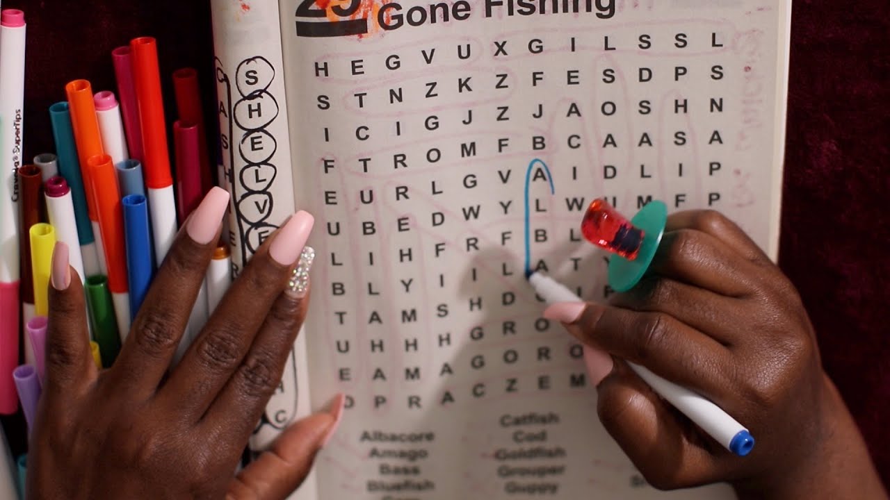 ASMR WORD SEARCH | NEW CRAYOLA MARKERS