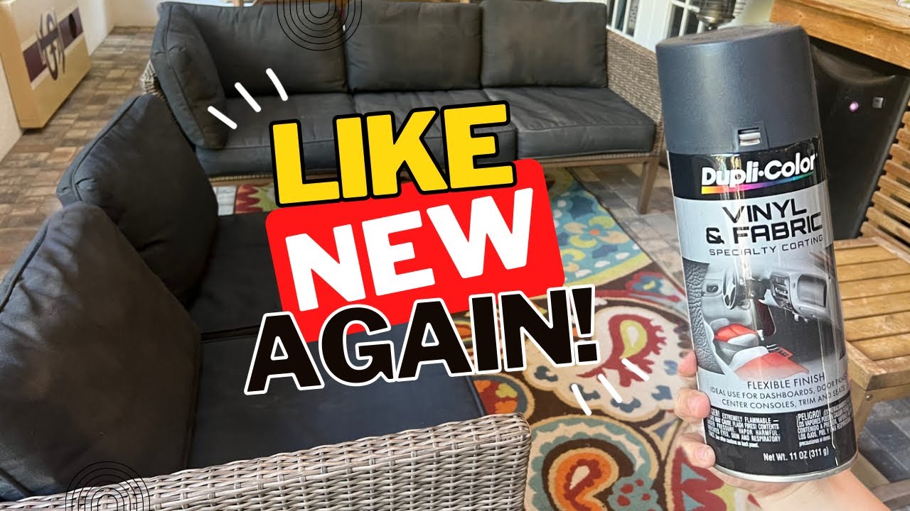 How To Spray Paint Outdoor Cushions!