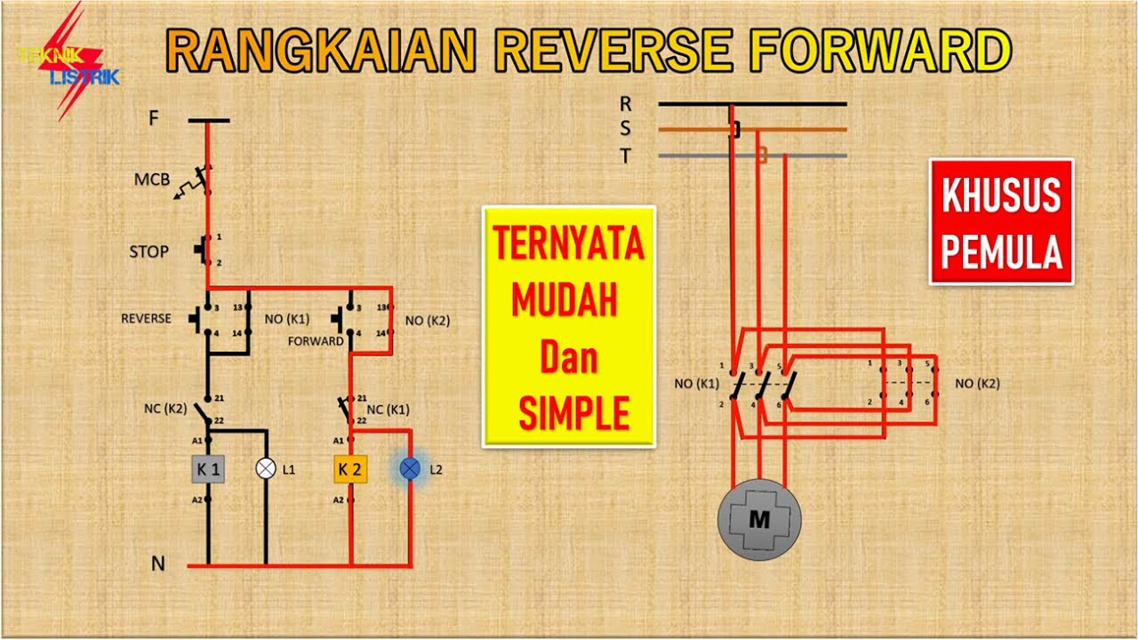 Cara Kerja Rangkaian Reverse Forward Interlock dengan Motor 3 Phase/ 3 Fasa