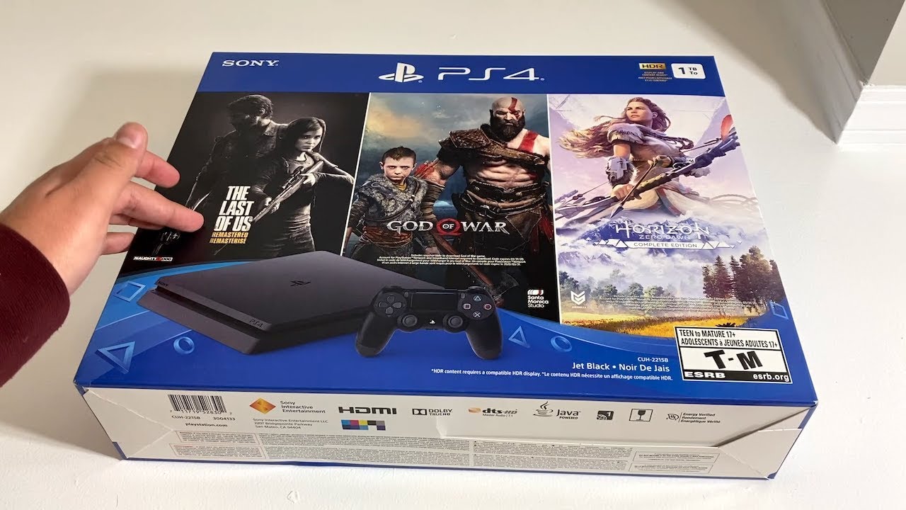 Распаковка PS4 Slim 1 ТБ с 3 играми: набор PlayStation 4 «Черная пятница»!