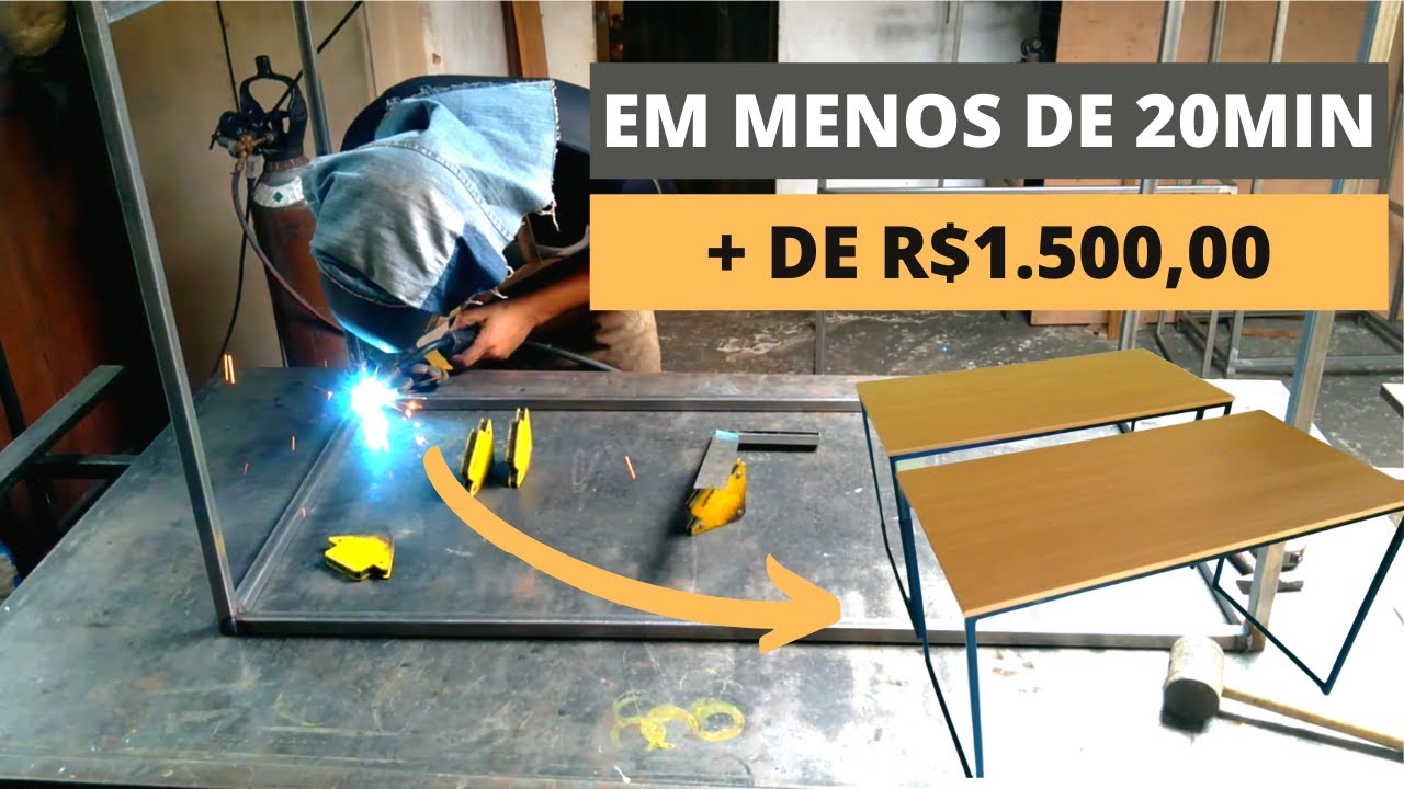 M&Oacute;VEIS INDUSTRIAIS - COMO FABRICAR UMA ESCRIVANINHA INDUSTRIAL DO ZERO METALON E MDF - PASSO A PASSO