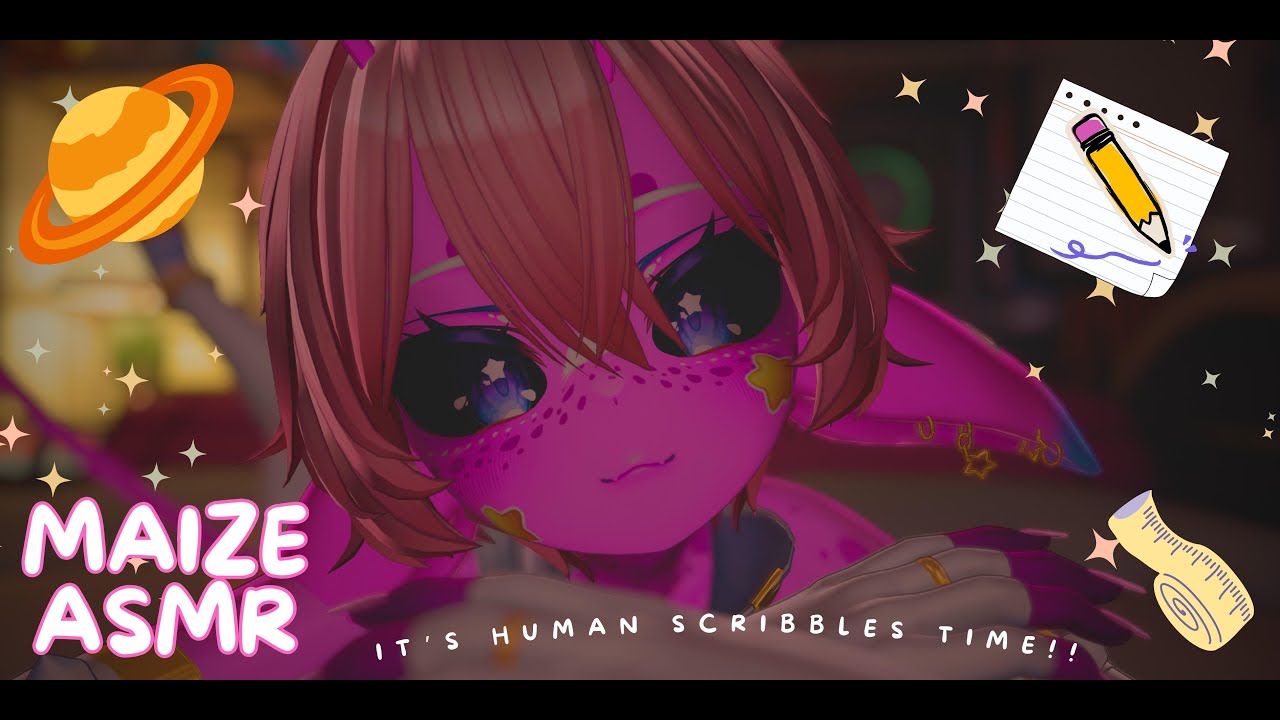 Alien Sketches & Explains the Human Head... Sort Of? | VRChat ASMR roleplay focus, sketching