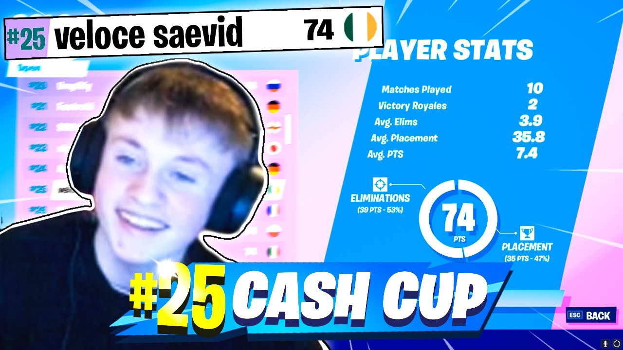 How I placed TOP 25 in SOLO CASH CUP (74 POINTS)