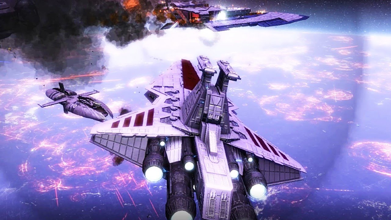 Clone Wars Space Battle - Star Wars: Empire at War Remake Mod - NPC Battle