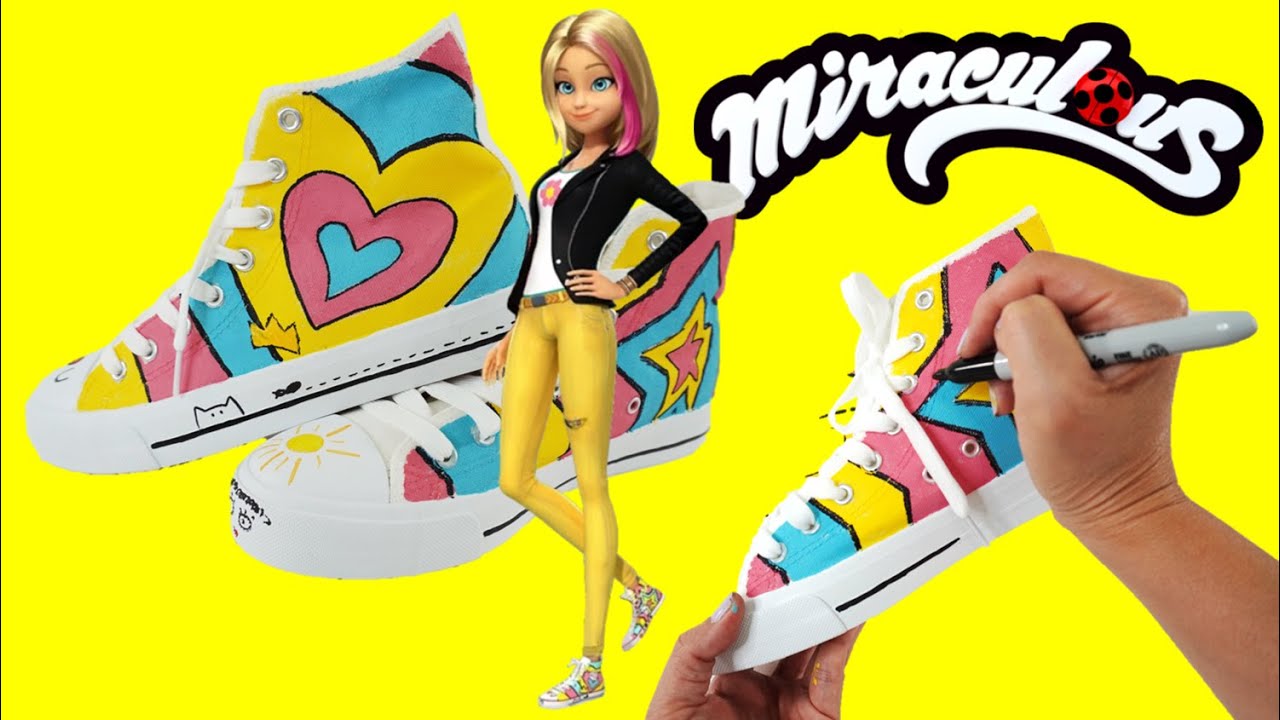 Miraculous Ladybug Custom Zoe Inspired Shoes DIY Craft