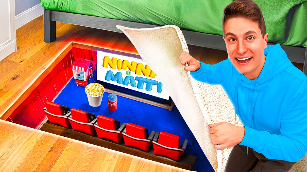 HO APERTO UN CINEMA SEGRETO IN CASA PER 24 ORE NELLA VITA REALE!🍿