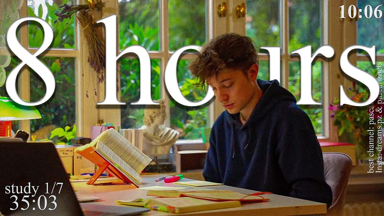 LIVE | 8-HOUR study with me📚⛈️ rain sounds & pomodoro timer 60 & 10
