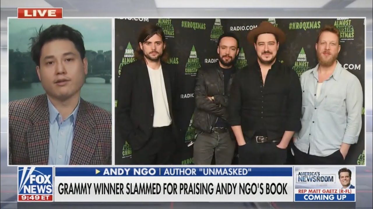 Mumford & Sons member apologizes after praising Andy Ngo's book