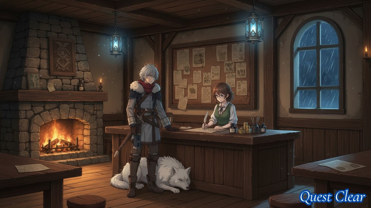 Quest Completed 🌙 Relaxing JRPG Lofi in the Cozy Guild Hall (Deep Sleep , Insomnia)