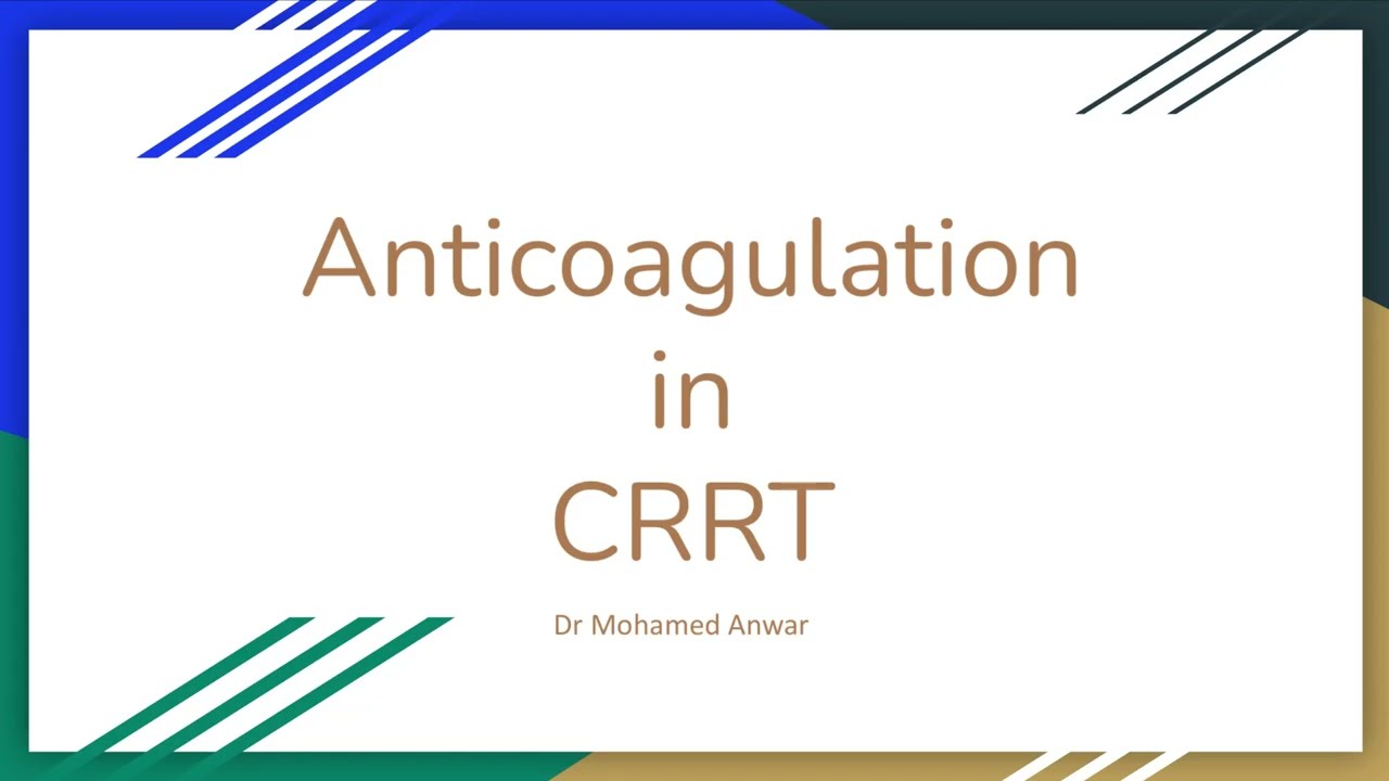 Anticoagulation in CRRT