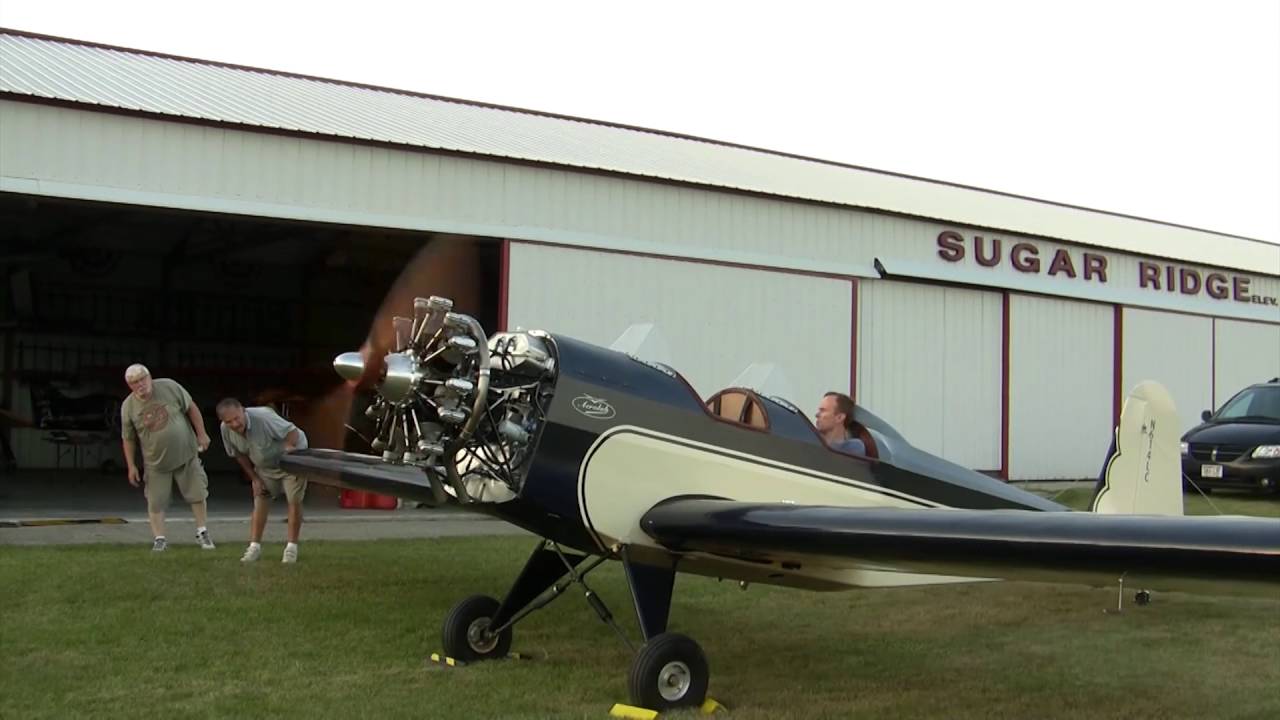 First start of Rotec R2800 radial engine