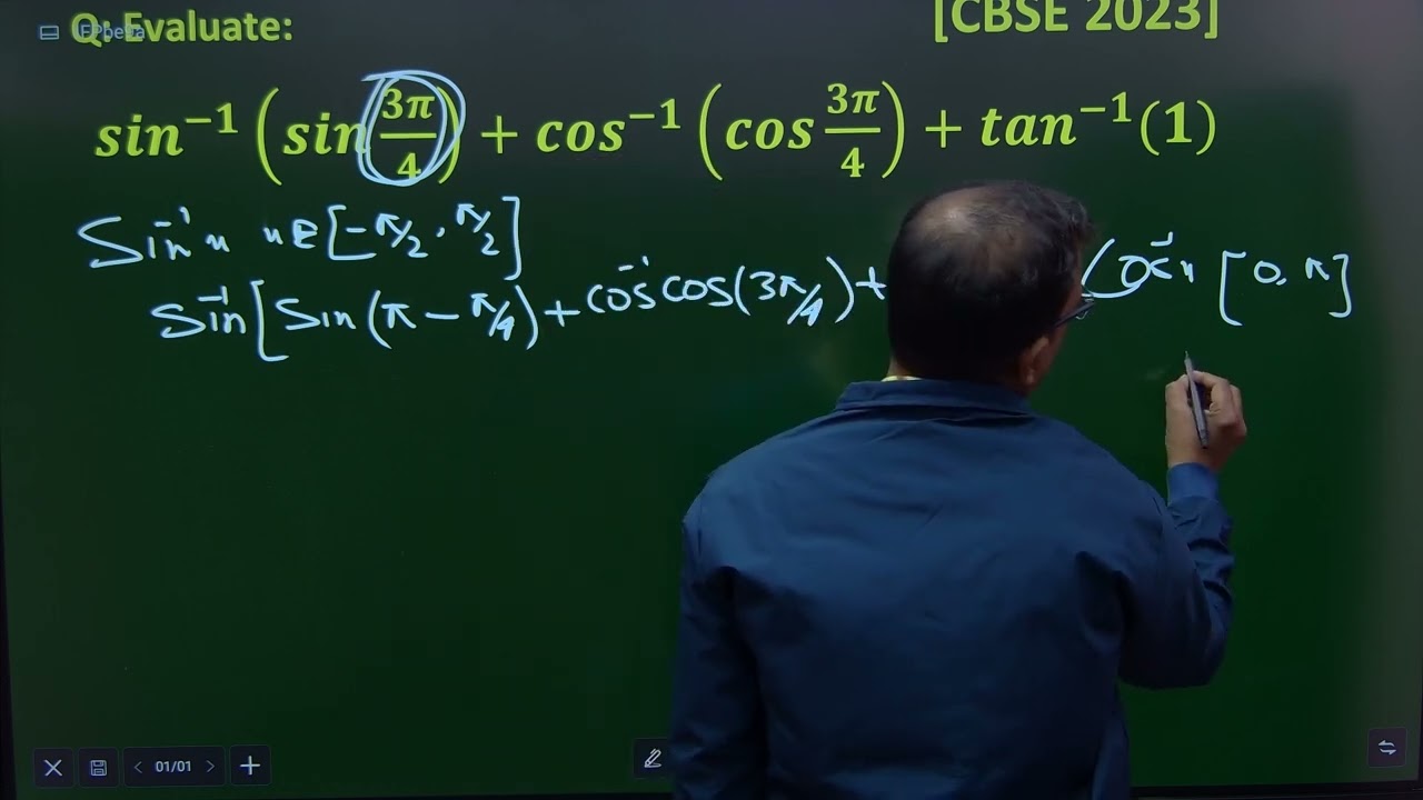 If sin^-1(sin3π/4) + cos^-1(3π/4) + tan^-1(1)