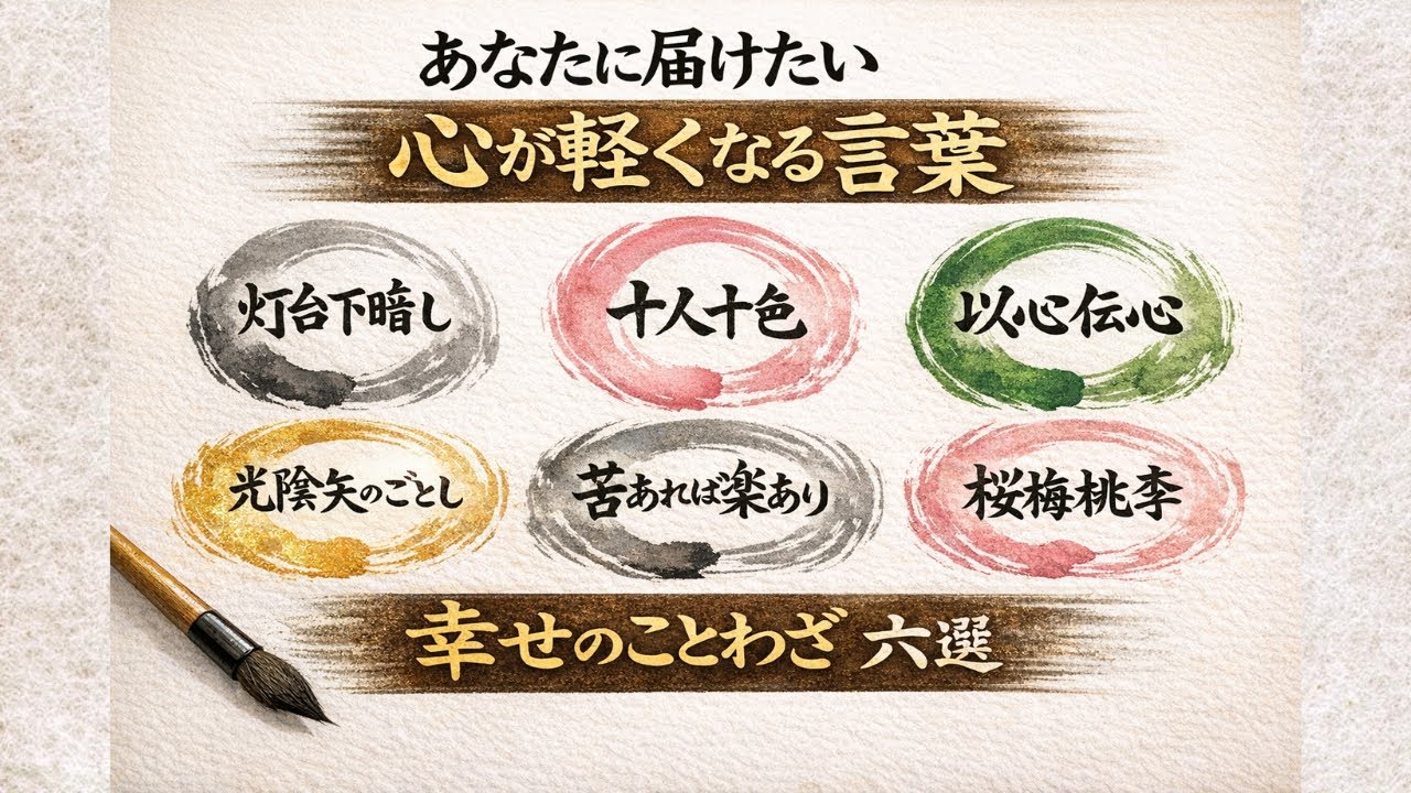 心を整える6つの言葉｜円相で味わう人生のことわざ【20分】