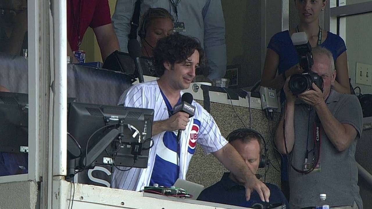 Nicholas sings 'Take Me Out to the Ballgame'