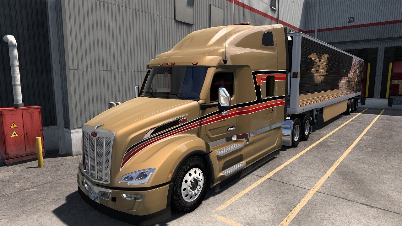 Peterbilt 579 80" Ultra-Loft 2024 Cummins ISX Straight Pipe POV American Truck Simulator 1.52 ＃97