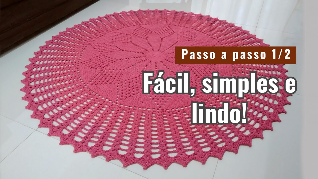 TAPETE REDONDO DE CROCHÊ PARA SALA 150CM  SIMPLES E FÁCIL | PASSO A PASSO PARTE 1 @SamuelMulekeArtesão