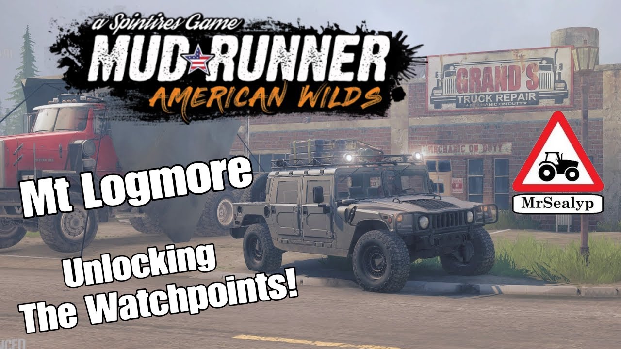 MUDRUNNER, American Wilds, a Spintires Game: PS4, Mt Logmore (Unlocking Watchpoints).