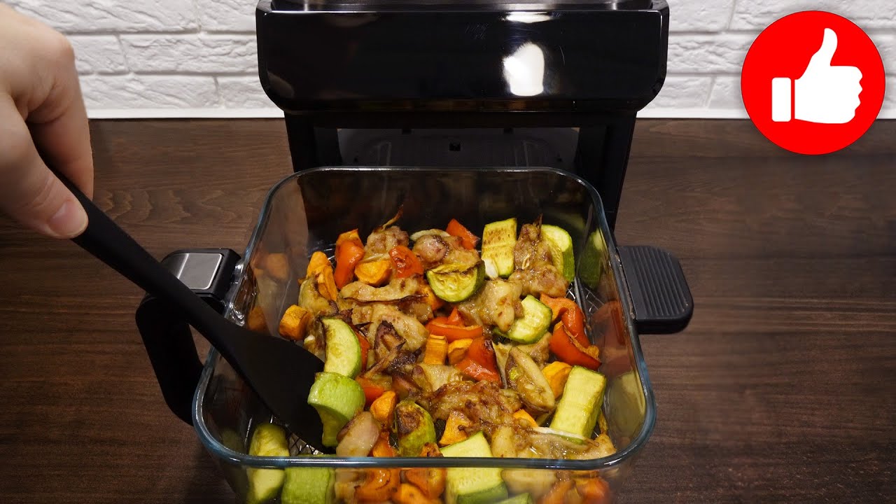Это Лучшая курица с овощами  Которую Я пробовала! Готовлю только так! Ужин в аэрогриле!