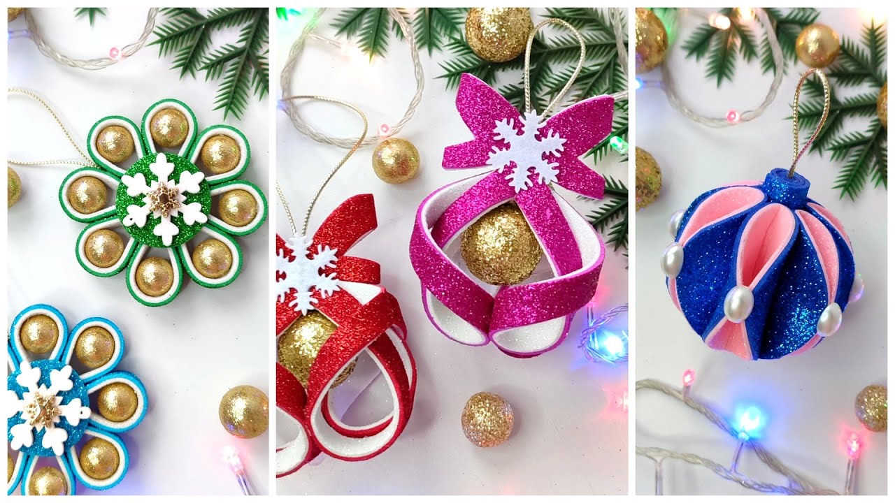 3 ИДЕИ к Новому Году и Рождеству 🎀Новогодние игрушки 🎀Новогодние поделки своими руками