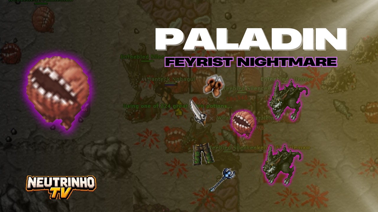 TIBIA - FEYRIST NIGHTMARE (MINI ROSHAMUUL) | PALADIN LEVEL 100+ (ATUALIZADO P&Oacute;S BALANCEAMENTO)