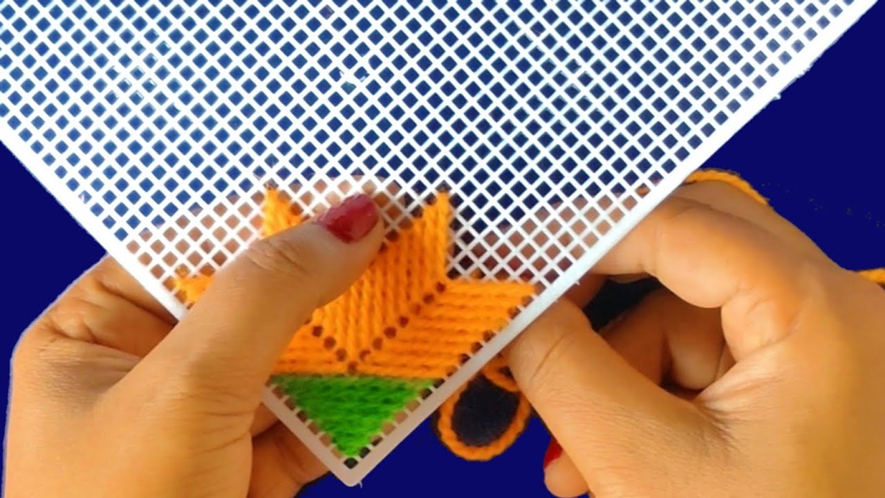 BEAUTIFUL AND SIMPLE PLASTIC CANVAS DESIGN IDEA STEP BY STEP