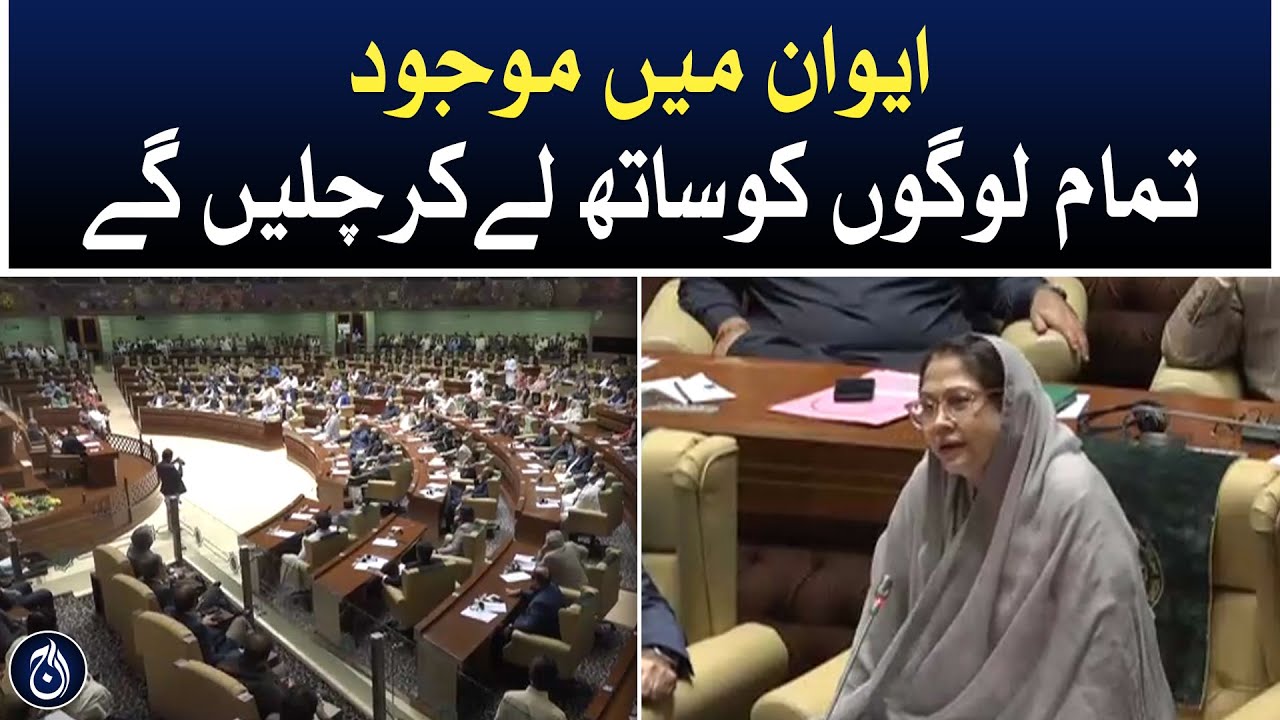 Faryal Talpur's speech in the Sindh Assembly session - Aaj News