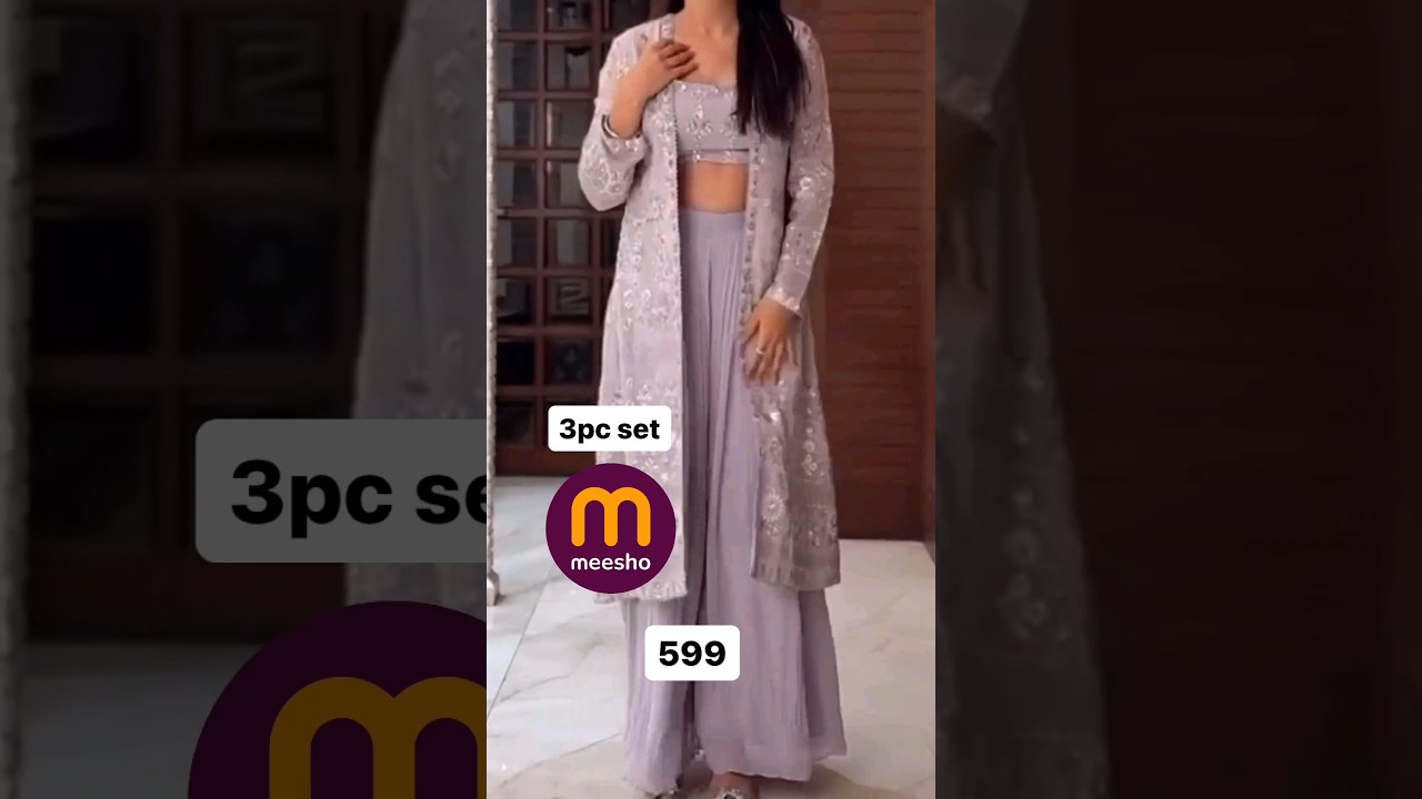 Meesho 3 piece set for women under 599🙆🤞#meesho #yt #shorts #3piece #3piecesets #kurti #haul #find