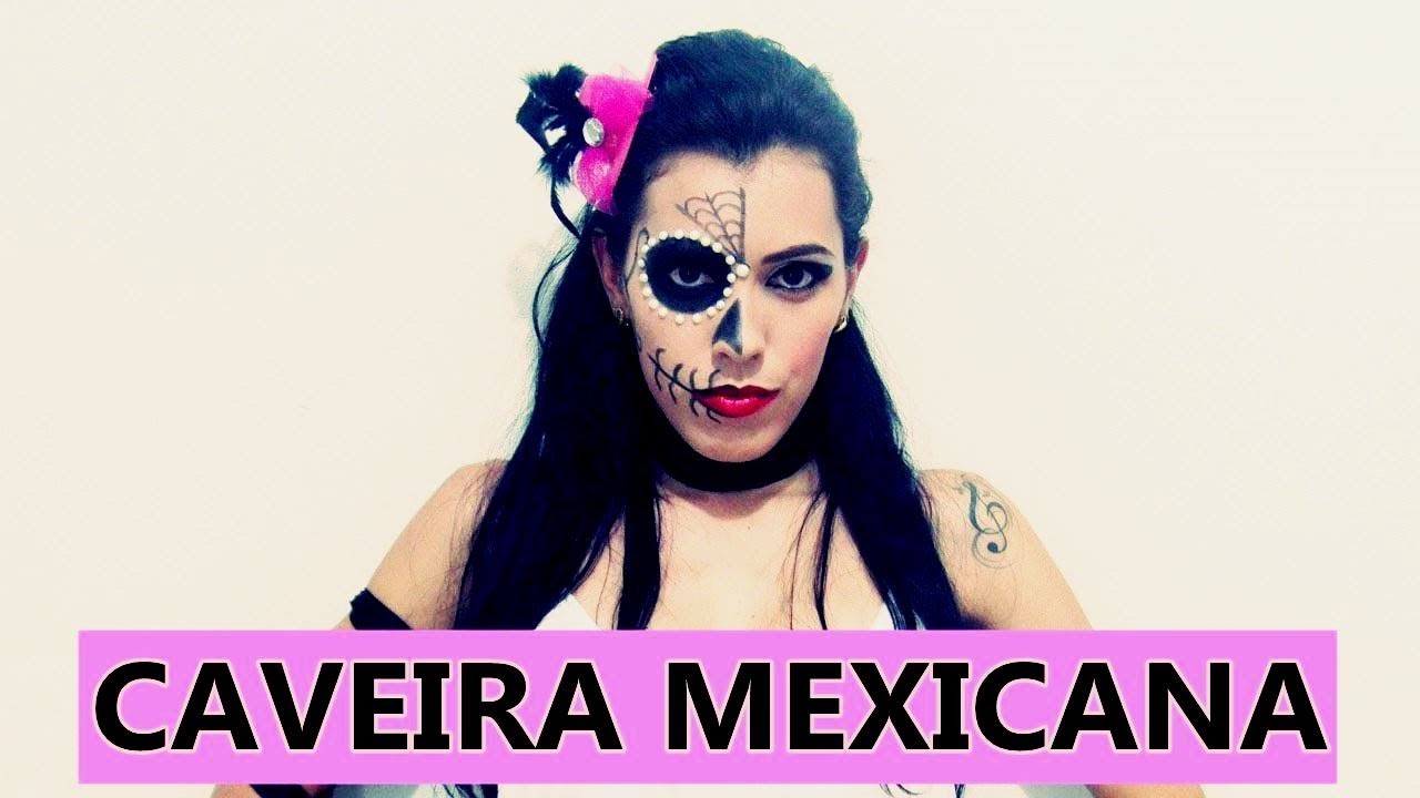 FAÇA SUA FANTASIA SEM GASTAR NADA - Tutorial Caveira Mexicana