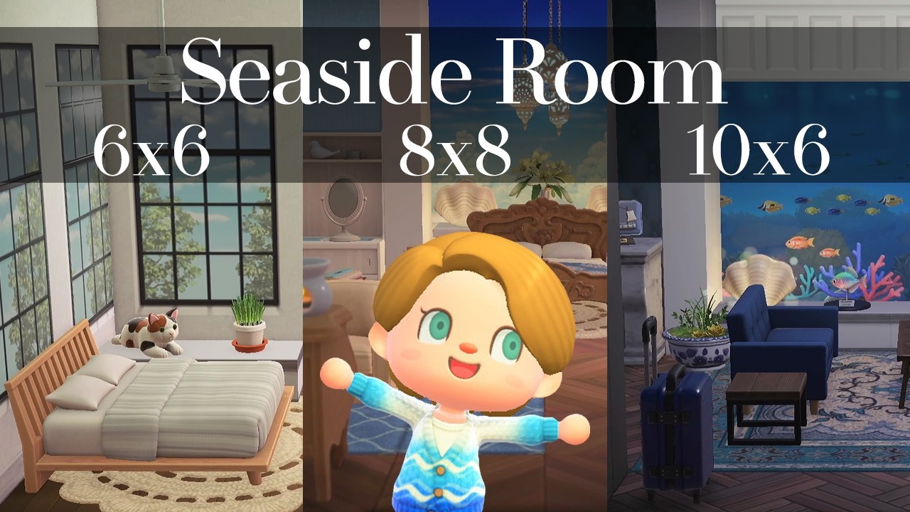 ACNH: Seaside Room 3 Ways - Speed Build