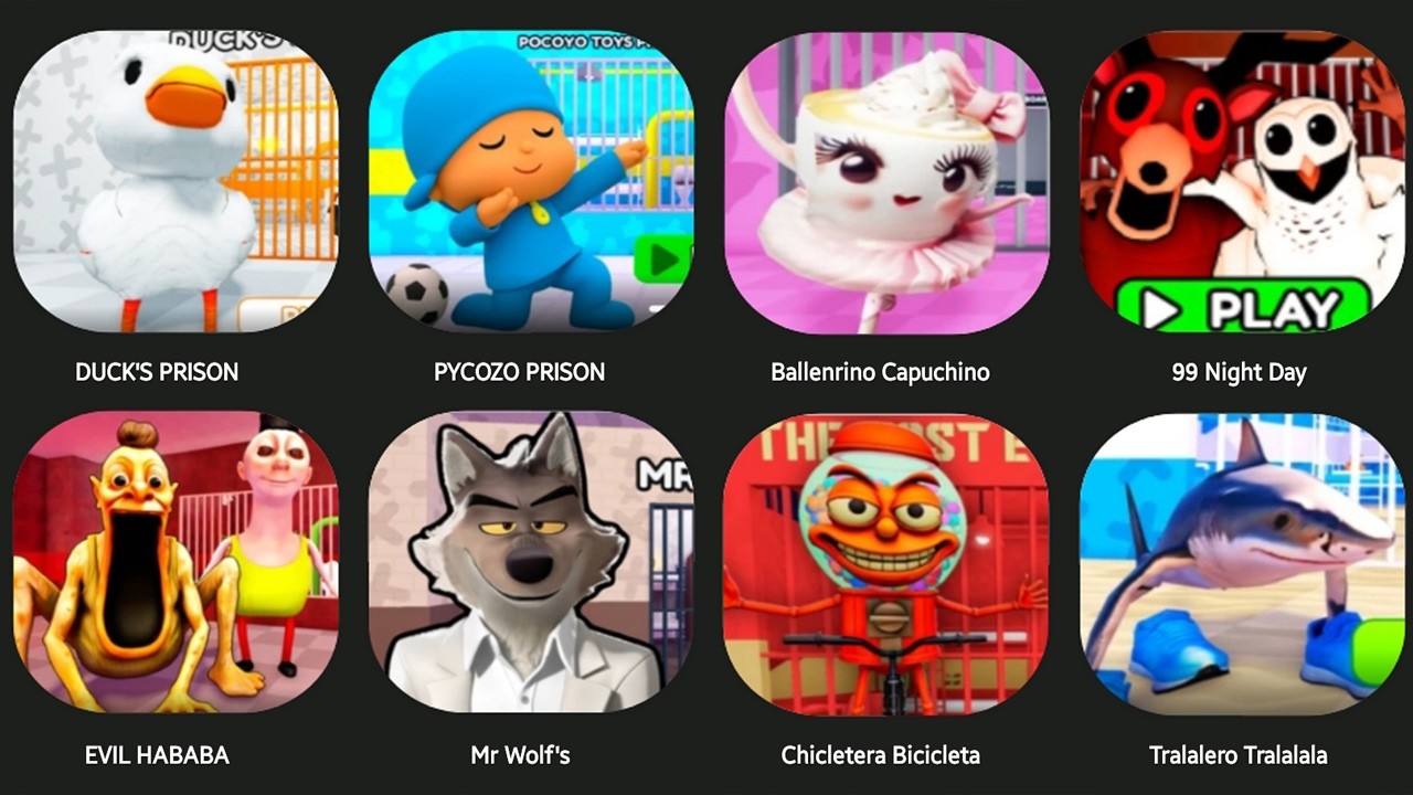 EVIL CHICLETERA BICICILETA,LA ESOK SEOK,STITCH'S PRISON RUN,LULILOLI,BONECA AMBALABUM,TRALARELO OBBY