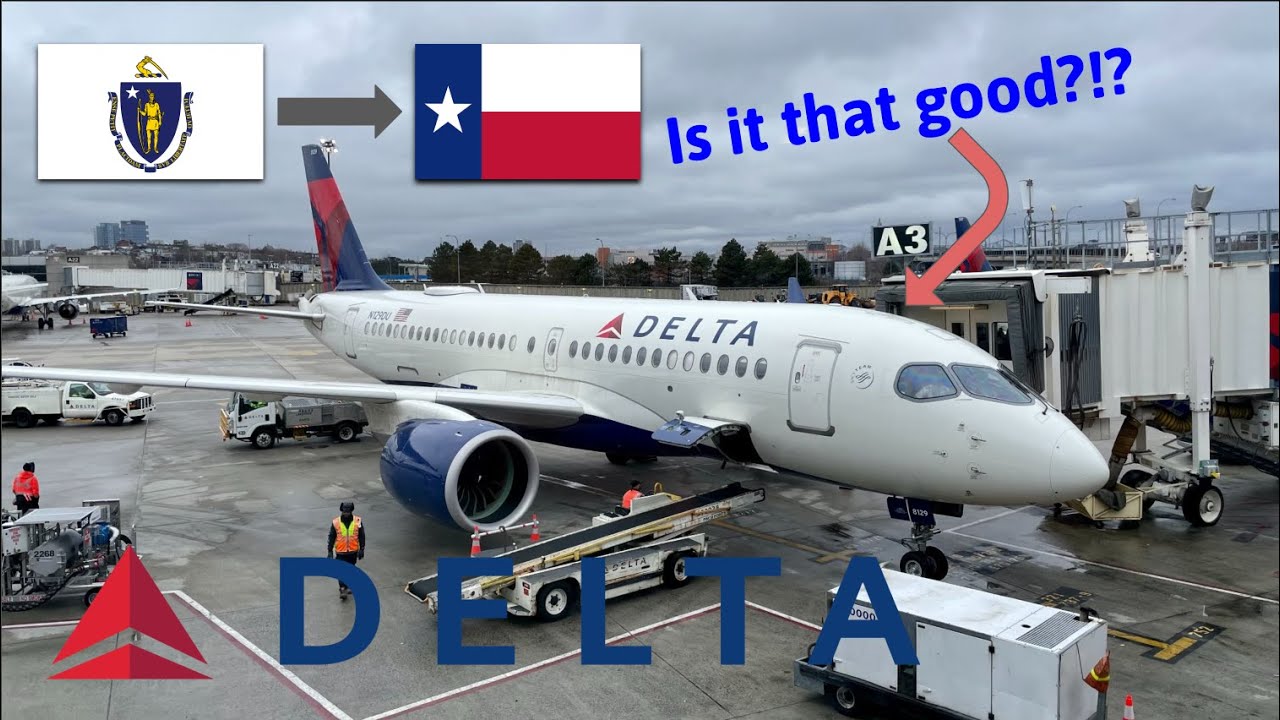 Is Delta's New Highly Rated Aircraft Really that Good? | DL995 - Review | A220-100 | Boston - Dallas