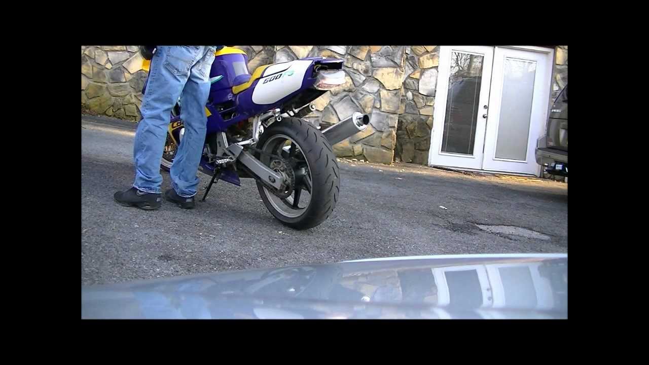 96 CBR 600 f3 exhaust and flyby