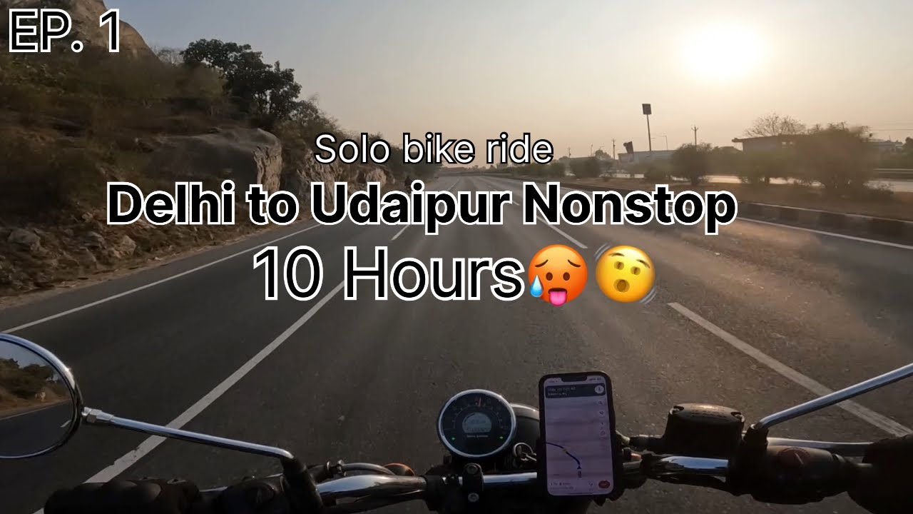 🥶Delhi to Udaipur Nonstop Solo Bike Ride EP.1 | #2023  #royalenfield