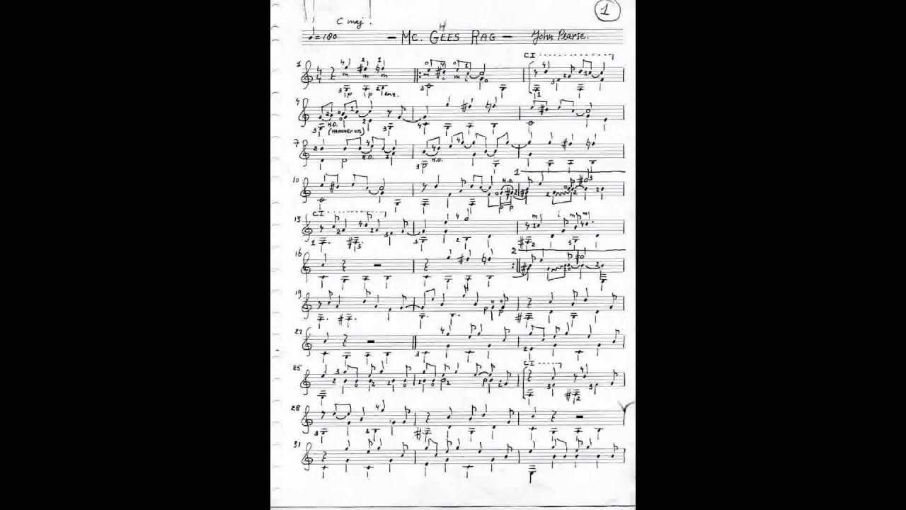 McGhee's rag original recording John Pearse