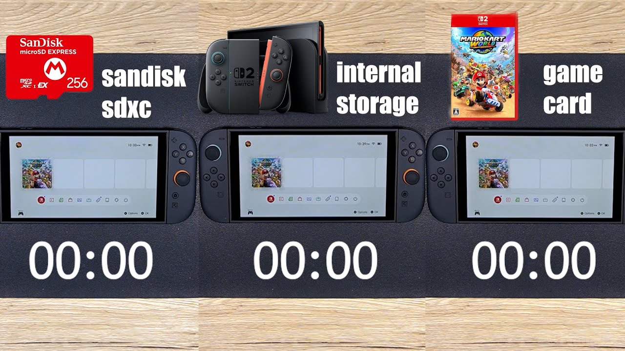 Loading Speed Test: SD Express vs. Internal Storage vs. Game Card Nintendo Switch 2