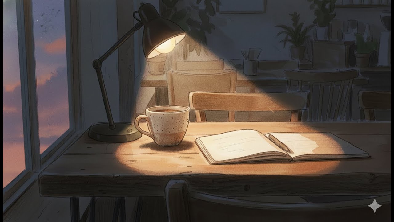 【作業用BGM】夜カフェ気分で在宅ワーク｜静かな集中時間