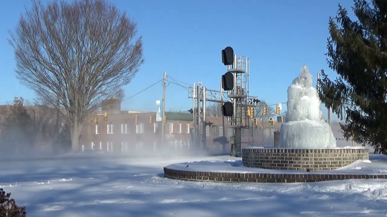 Three Trains In The Snow At Mebane NC 2/1 & 2/2/2025