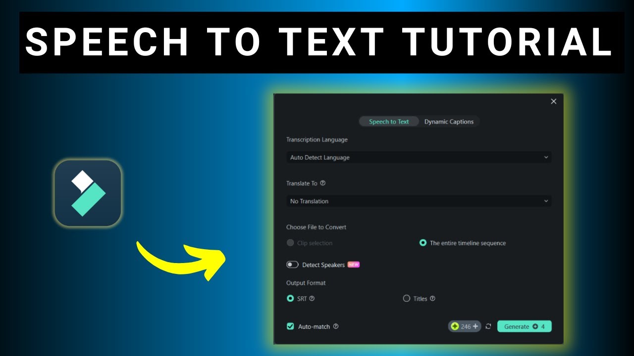 How to Autogenerate subtitles or captions for your videos in Filmora 14 - Speech to Text in Filmora