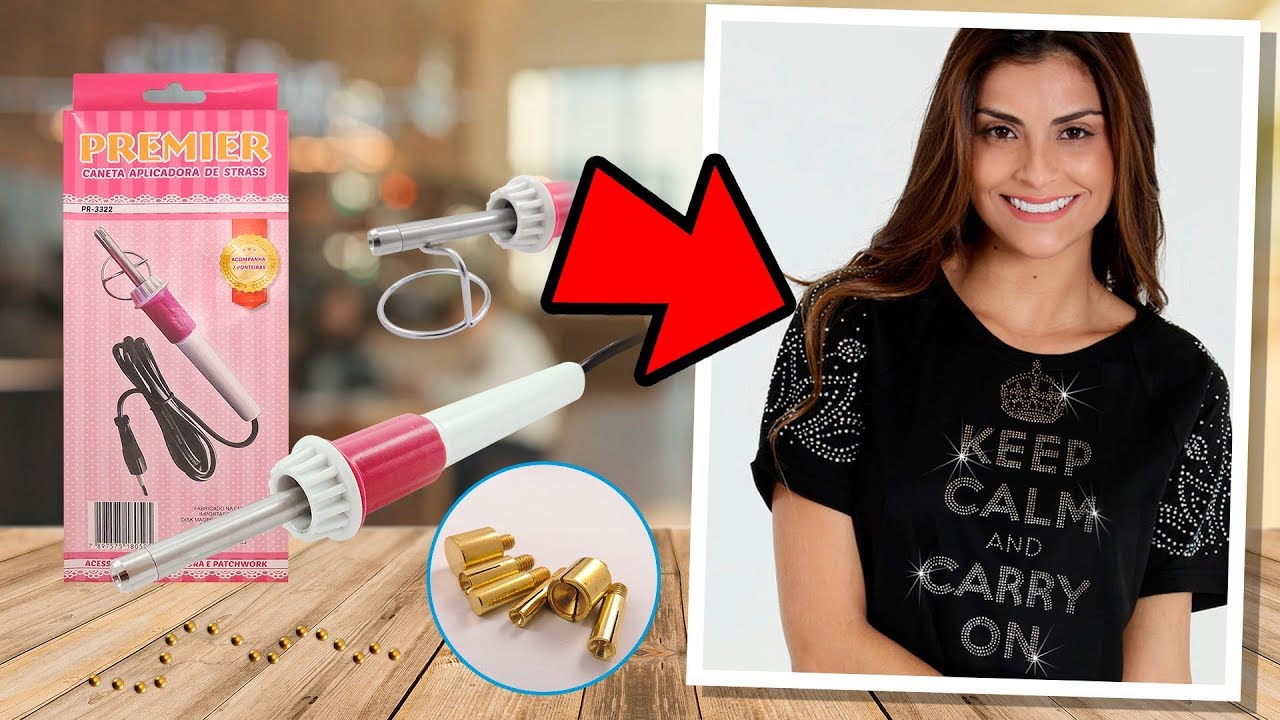 Olha que fácil aplicar strass com essa caneta!