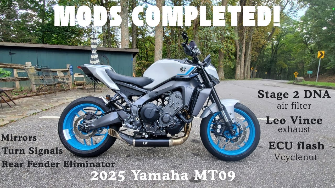 My 2025 Yamaha MT09 mods COMPLETED!