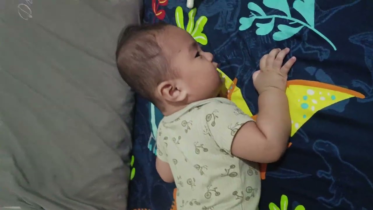 Look at the baby start crawling 