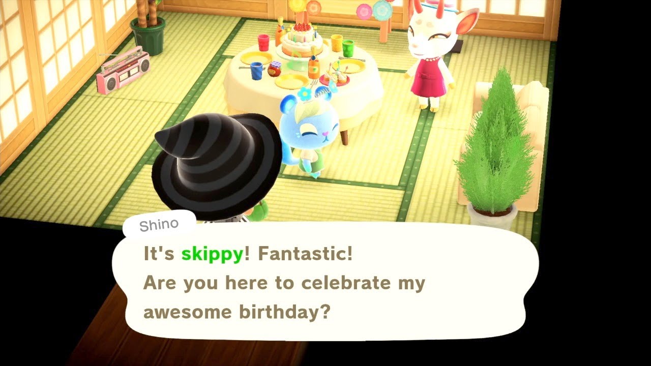 Shino's Birthday Celebration With Announcement & Gift &mdash; ACNH Shorts