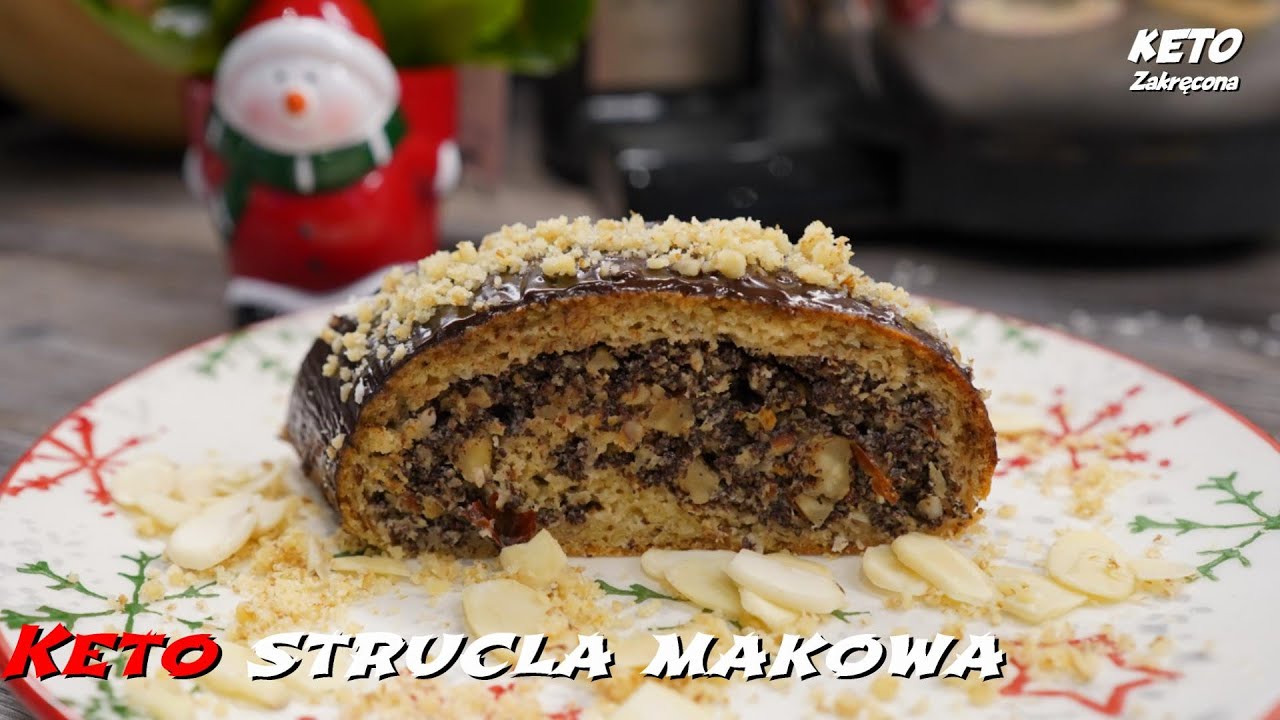 Keto  drożdzowa strucla makowa  Makowiec zwijany #ketomakowiec #ketostrucla #roladamakowa
