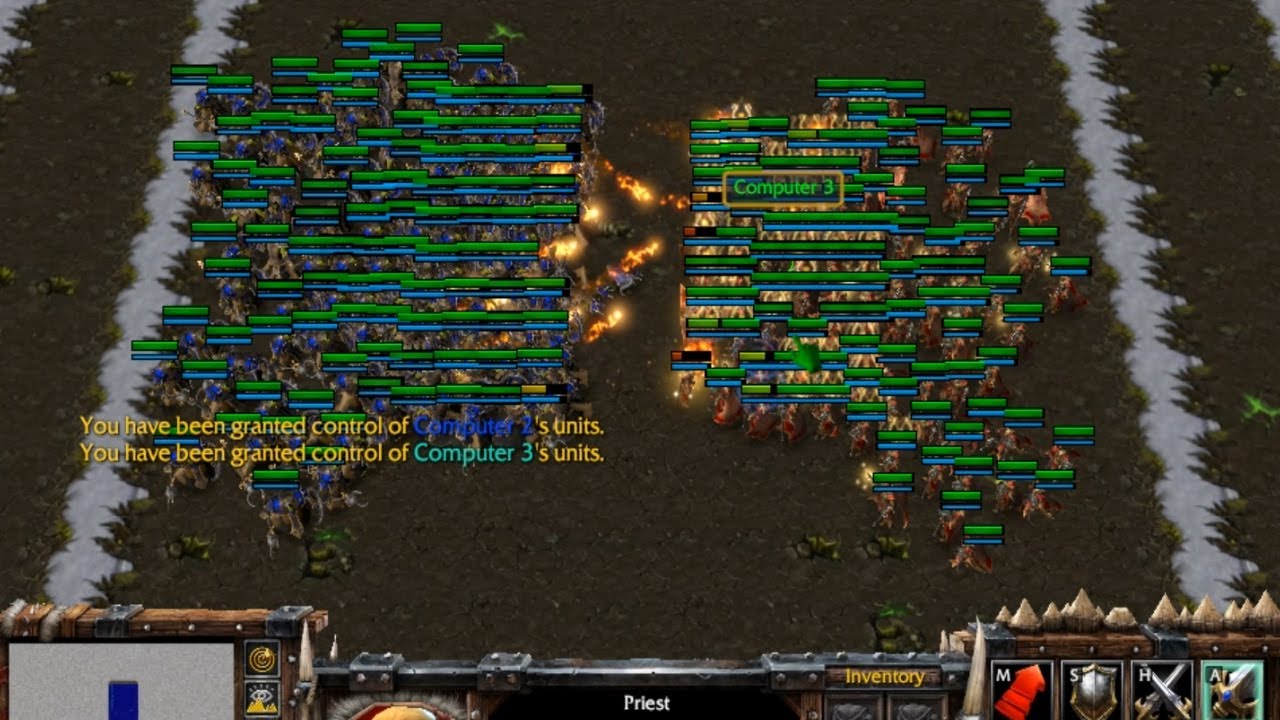 100 Orc Warlock Fully Upgrade vs 100 Priest Fully Upgrade