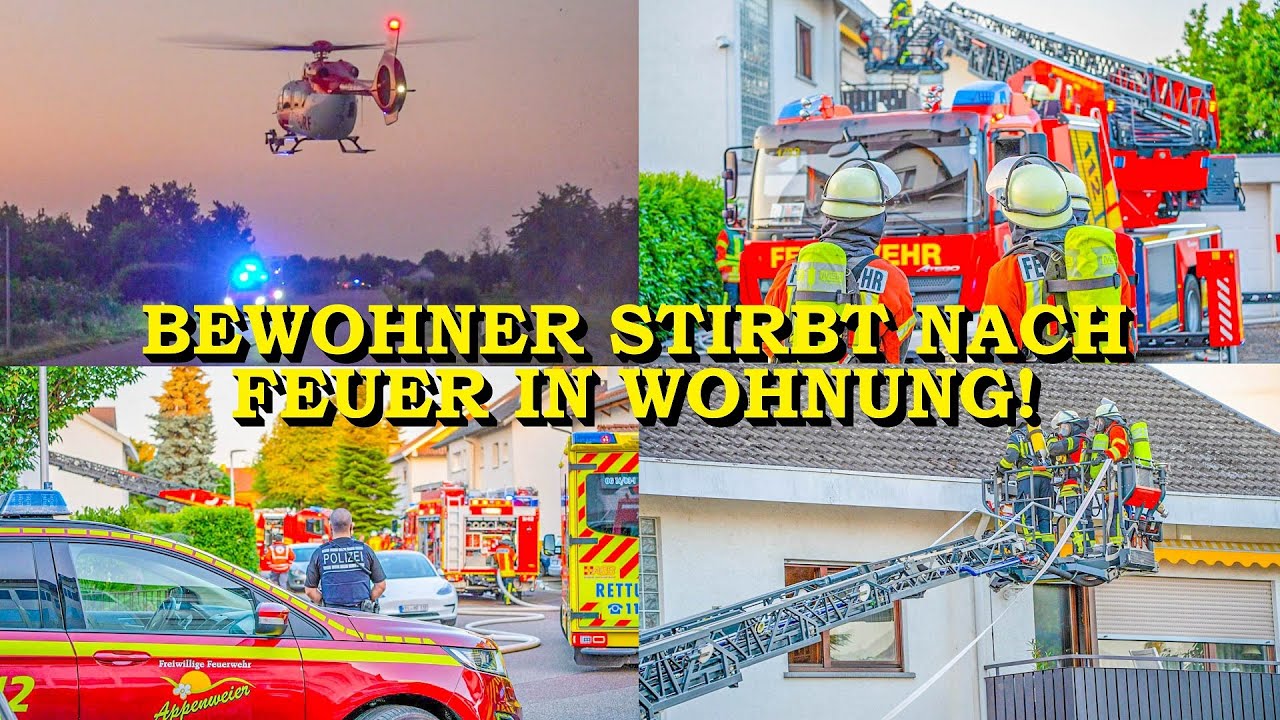 [TÖDLICHES FEUER IN WOHNUNG] - FEUERWEHR RETTET MANN AUS FEUER - | ITH IM NACHTEINSATZ | APPENWEIER