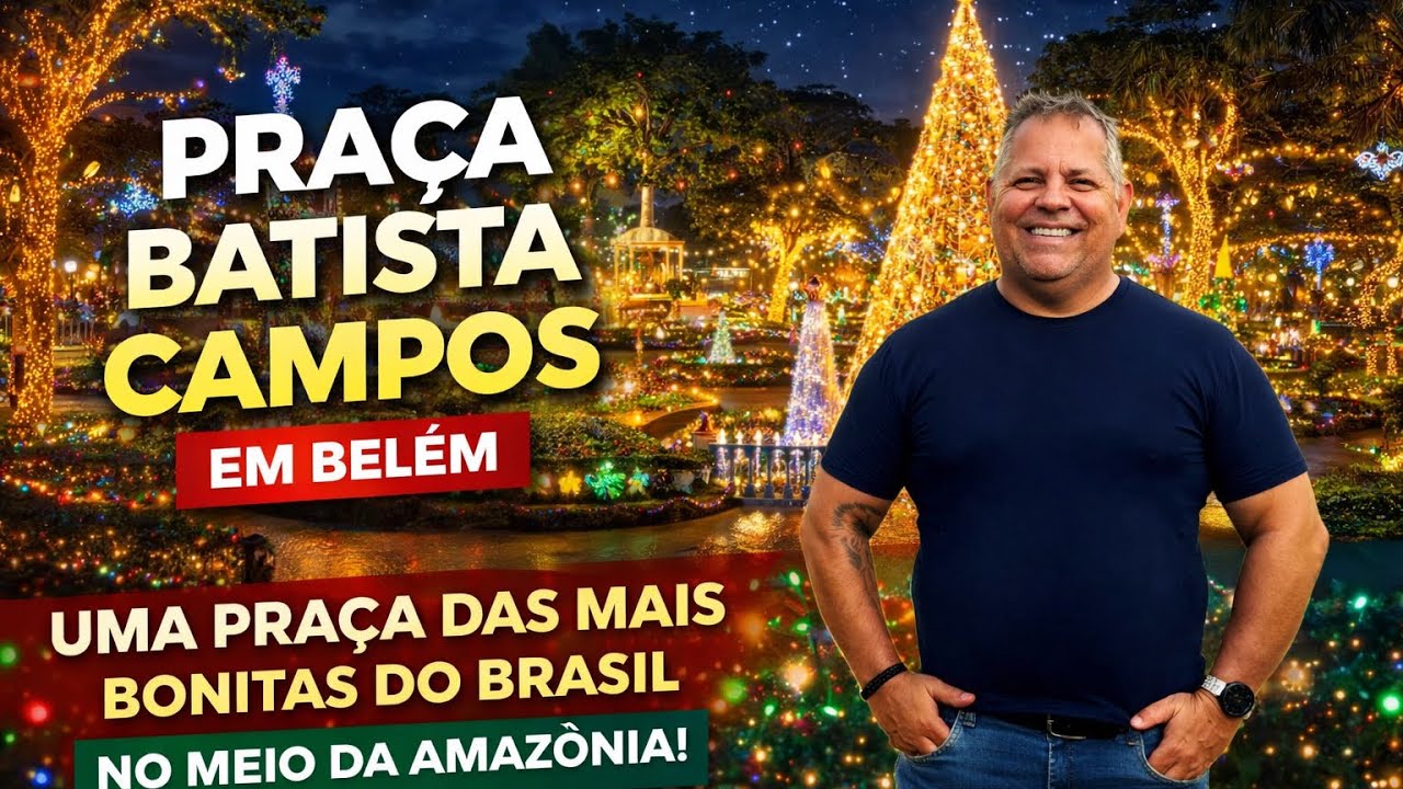 A PRAÇA MAIS BONITA DO BRASIL? 🌳 Visitando a Batista Campos em Belém